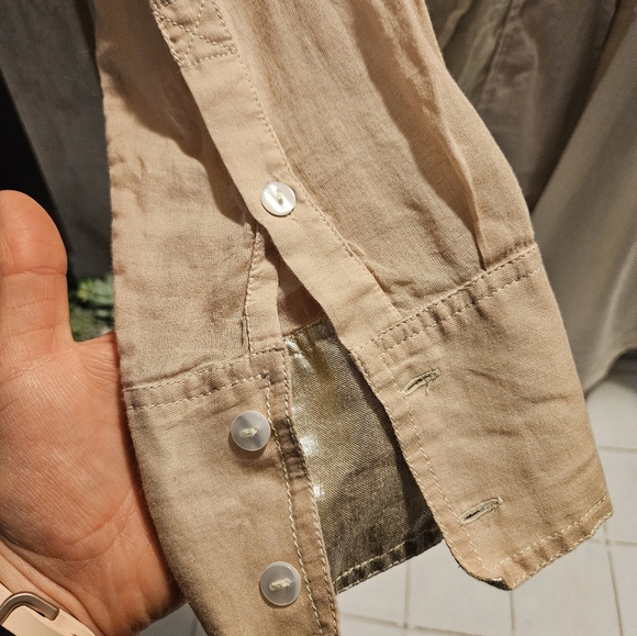 Free people pastel rainbow button down - Picture 6 of 16